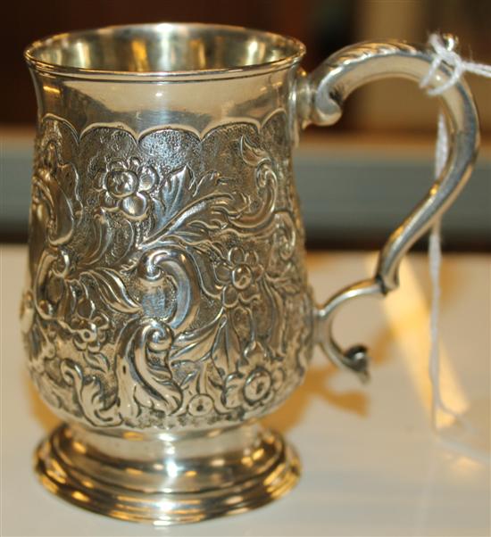 Peter & Ann Bateman silver Christening mug, London 1796, later-embossed